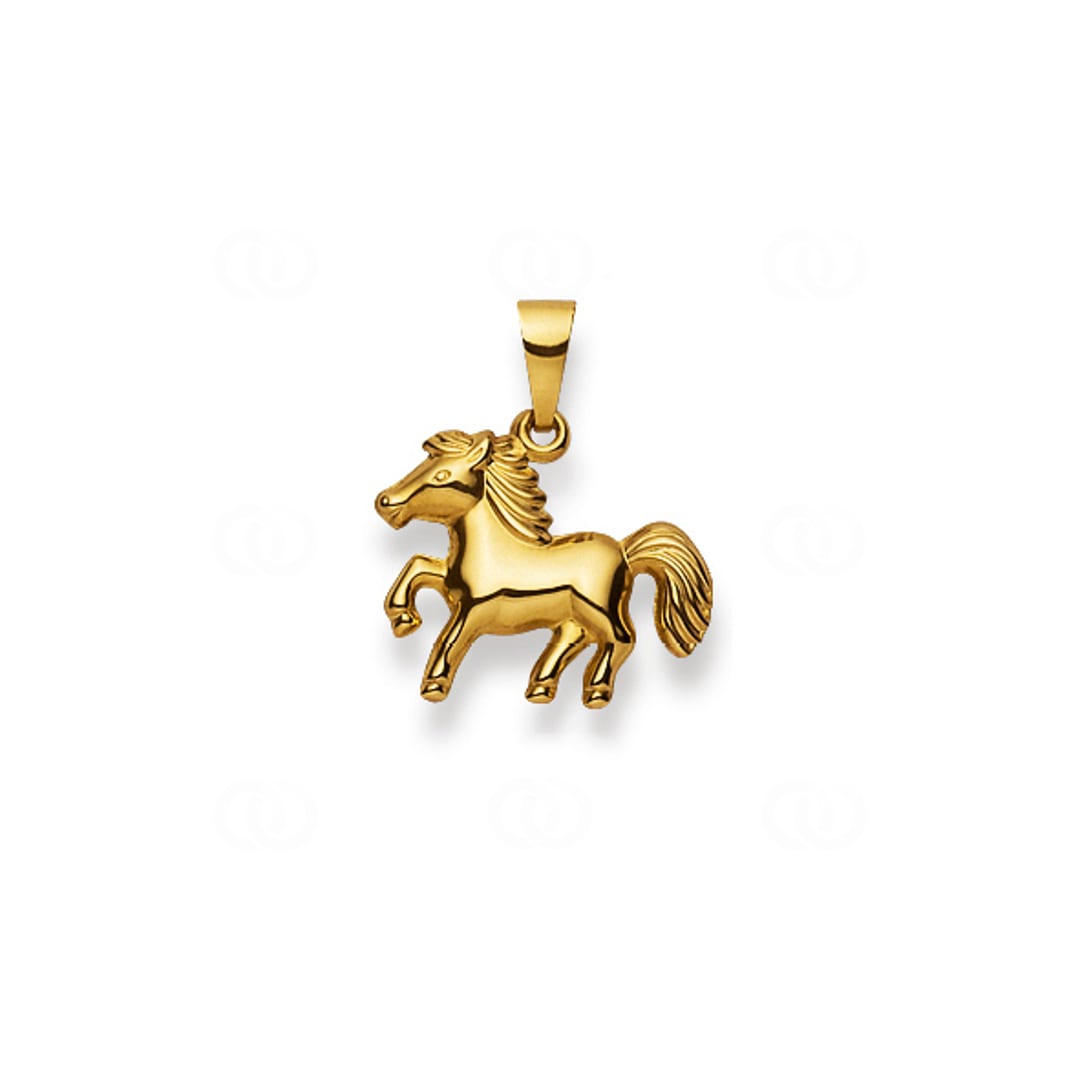 Anhänger 750/18 K Gelbgold Pferd