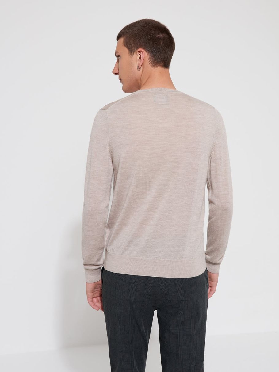 Pull col V en laine mérinos