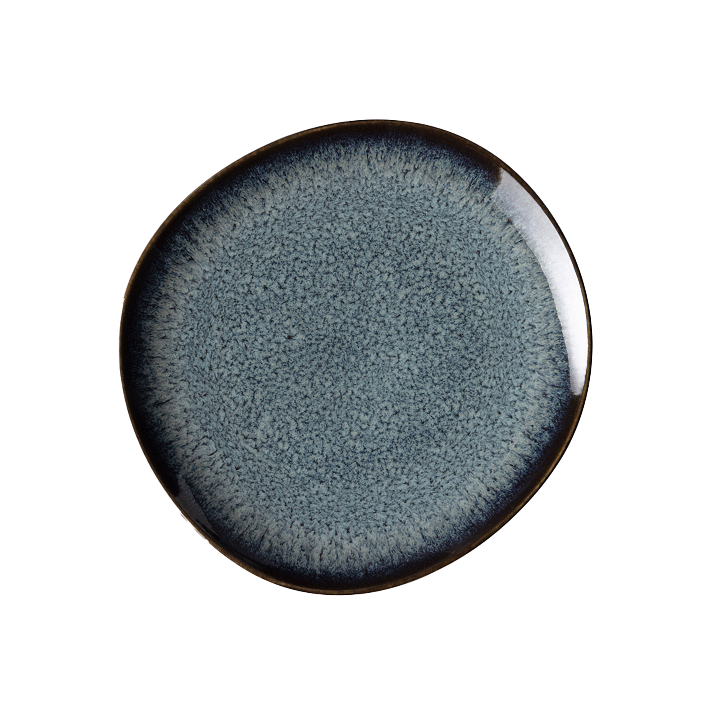 Lave Bread plate Grey, 7'' x 6.7'', earthenware