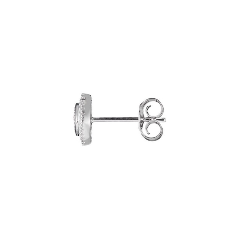 Boucles d'oreilles Or Blanc et Diamants 0,15 carat 