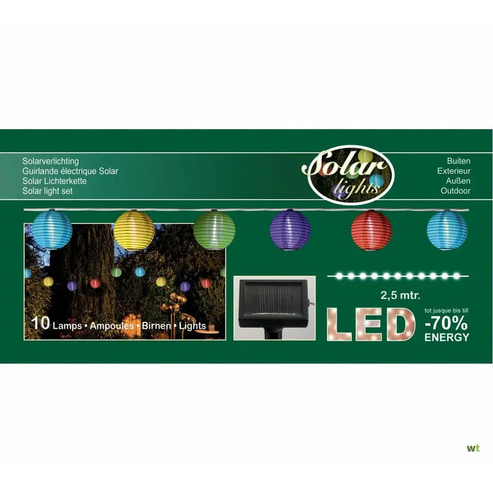 Anna's Collection Lichtsnoer - tuinverlichting - solar - 250 cm