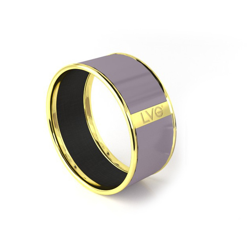 Legend Vogue - Bracelet Bangle Or Jaune Pure LVG Gris