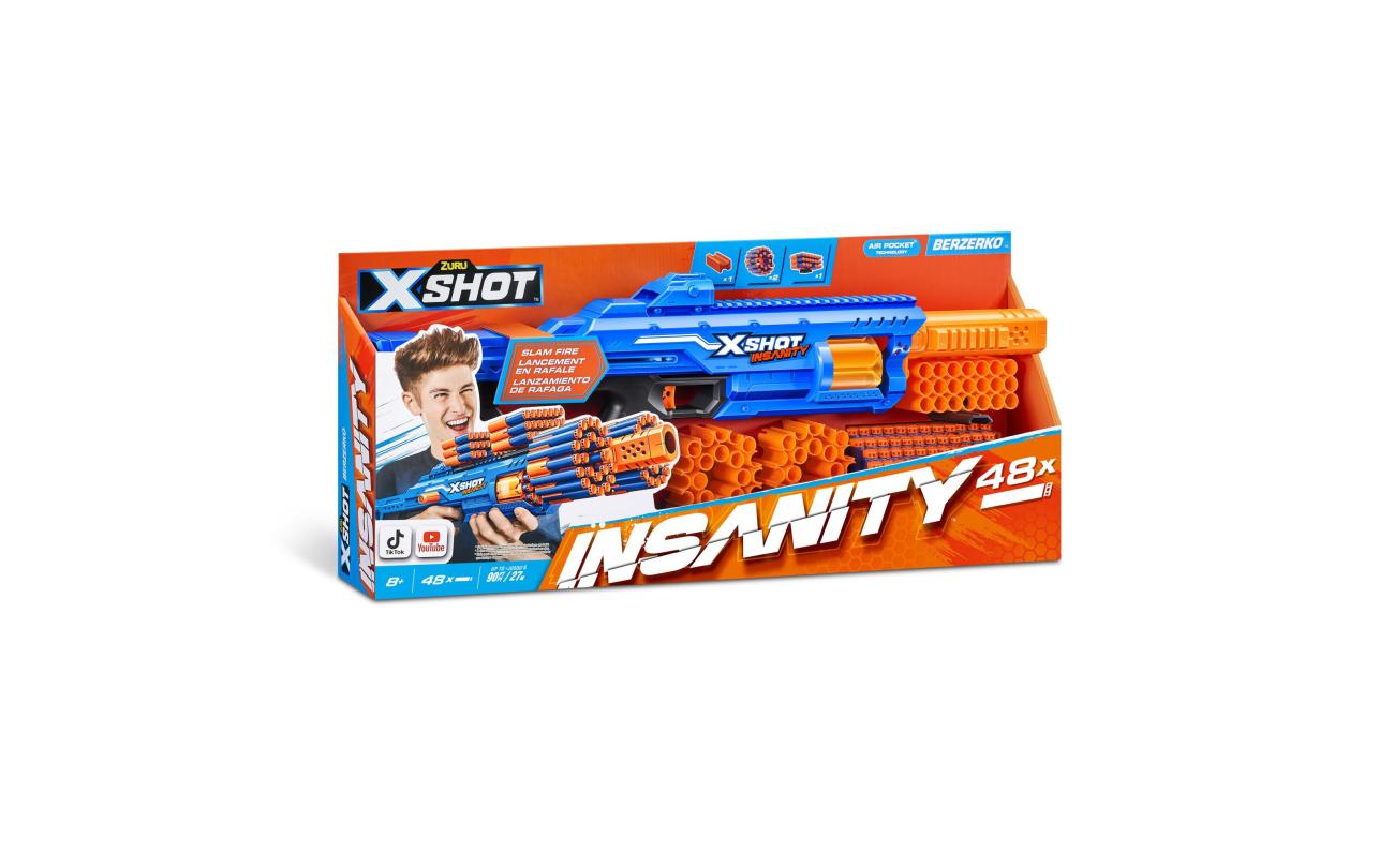 X-shot Insanity Berzerko met 48 darts