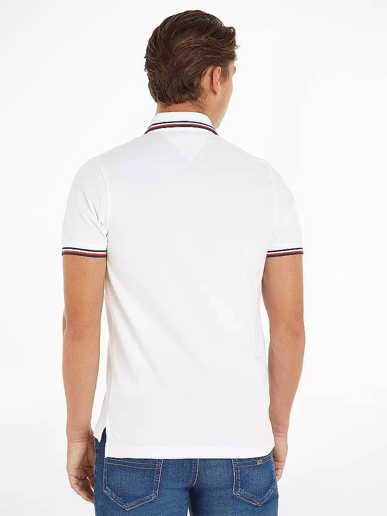 TOMMY HILFIGER Poloshirt Slim Fit weiss