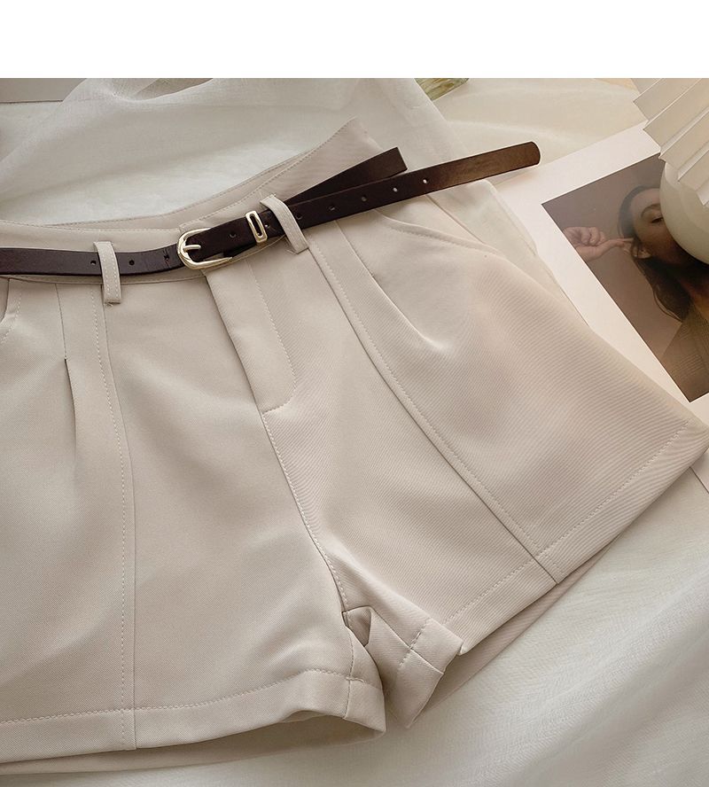 DIYI - Effen A-lijn shorts met hoge taille