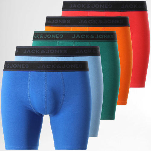 Lot De 5 Boxers Joey Rouge Orange Vert
