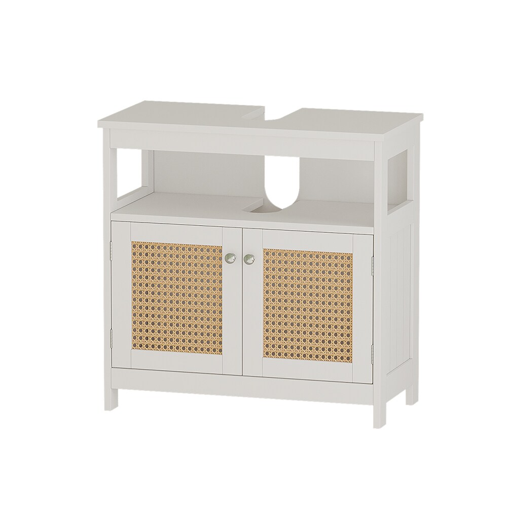 Vicco Waschtischunterschrank Rosario 60 x 60 cm, Weiß, 2 Türen, 1 Ablage, Badezimmer, modern