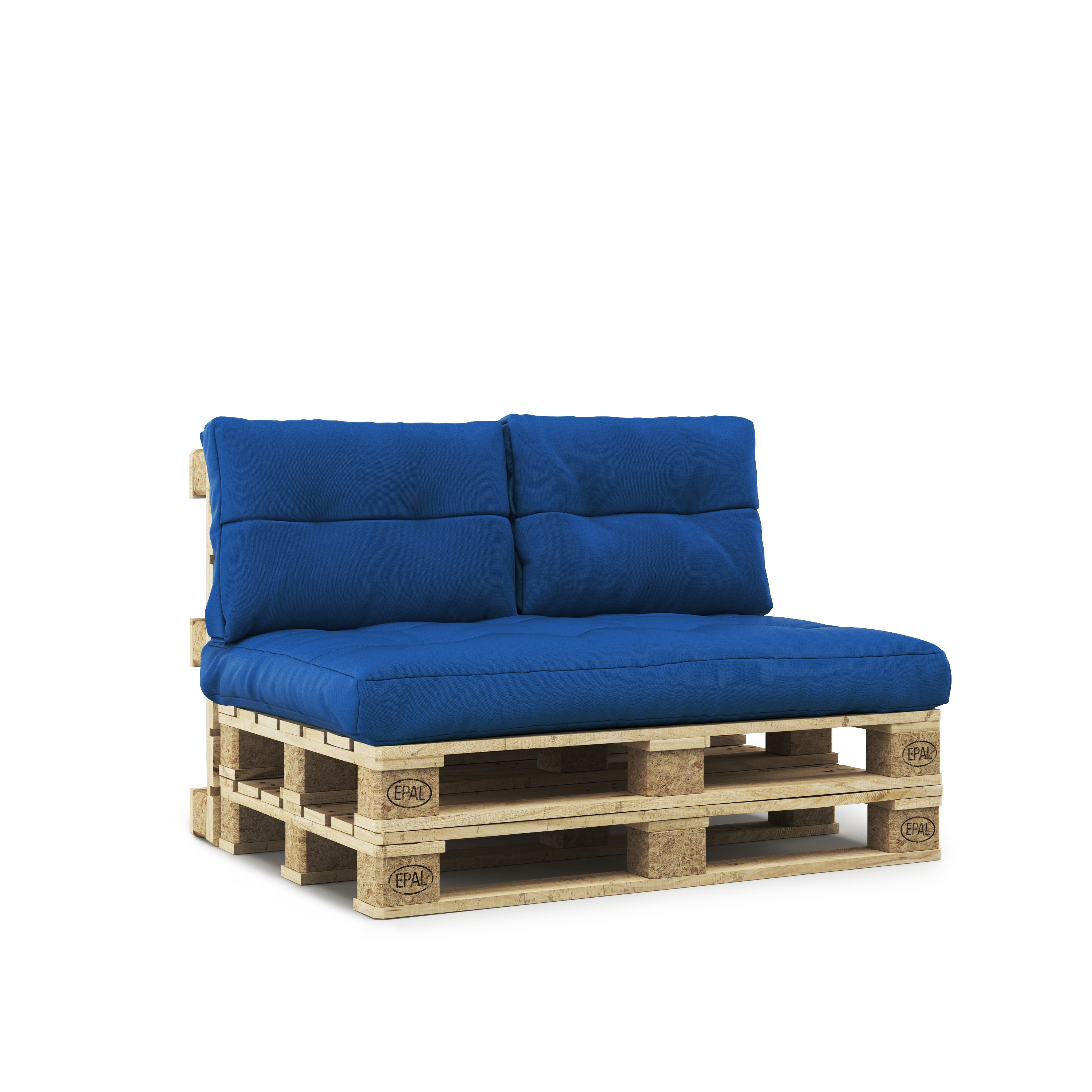 Palettenlounge MELIDE inkl. Kissen blau