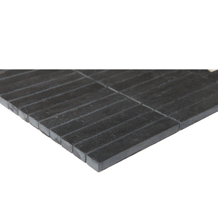 Mosaïque anthracite effet pierre 30,4x30,3cm Slate