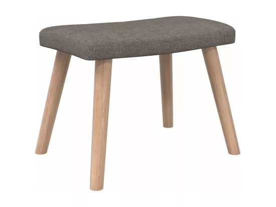 Chaise de relaxation avec tabouret Taupe Tissu