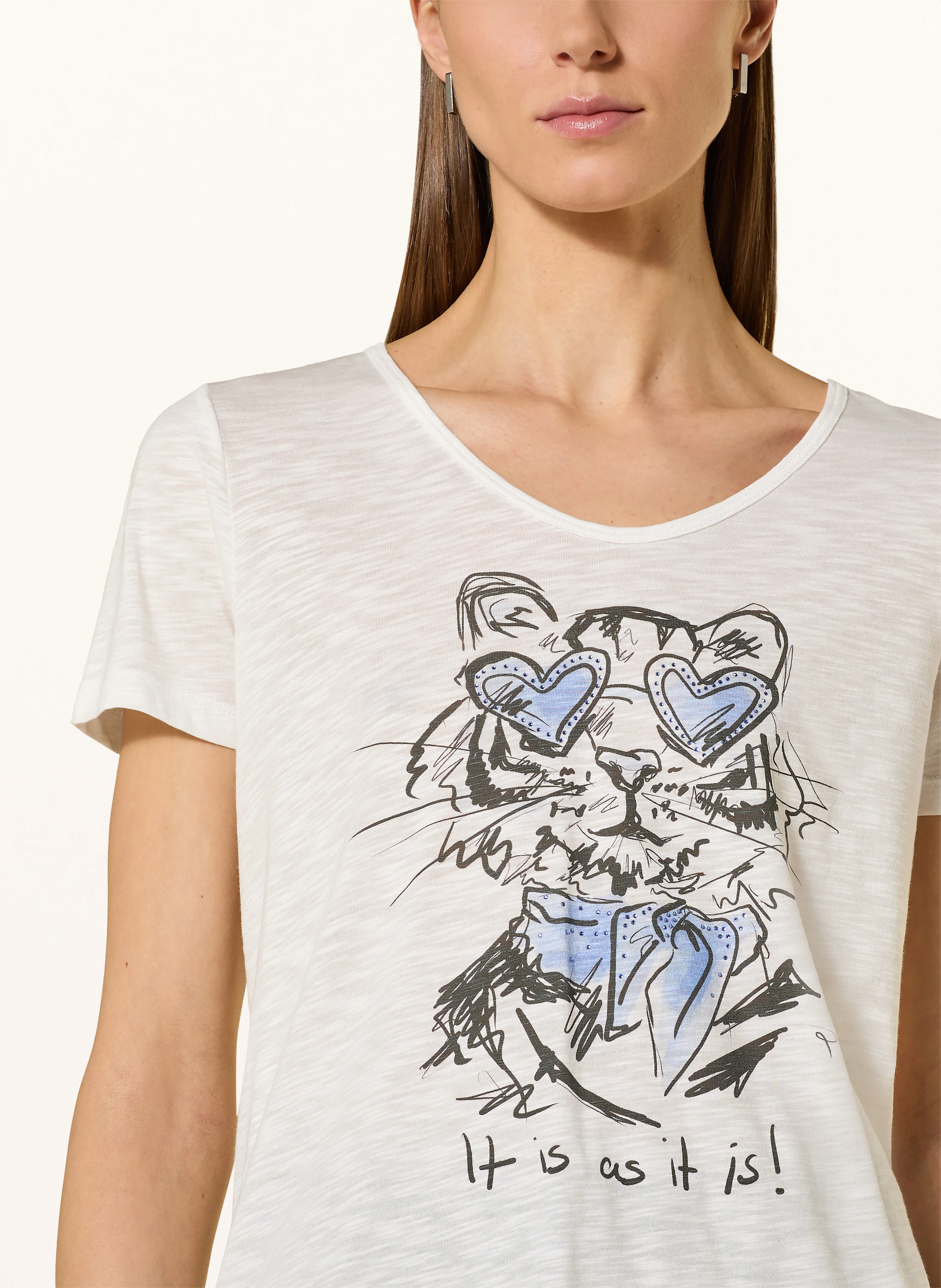 MILANO ITALY T-Shirt mit Schmucksteinen