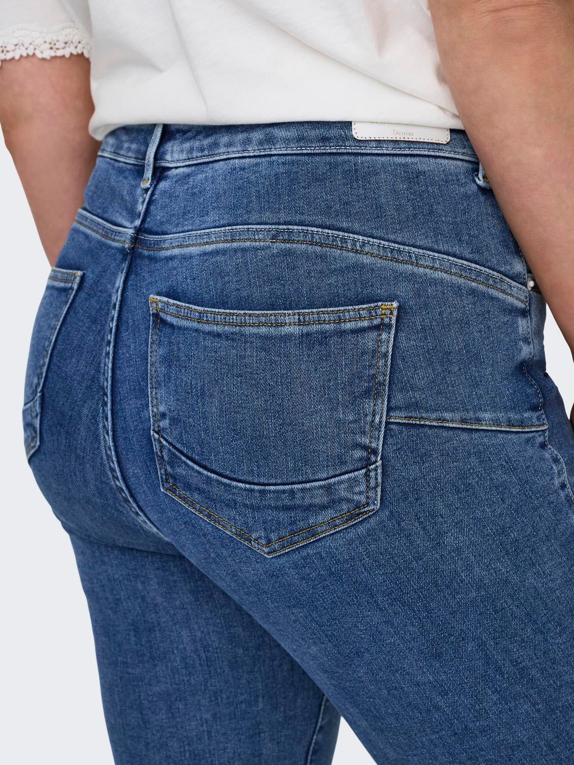 CARPOWER Mittlere Taille Skinny Fit Jeans Medium Blue Denim
