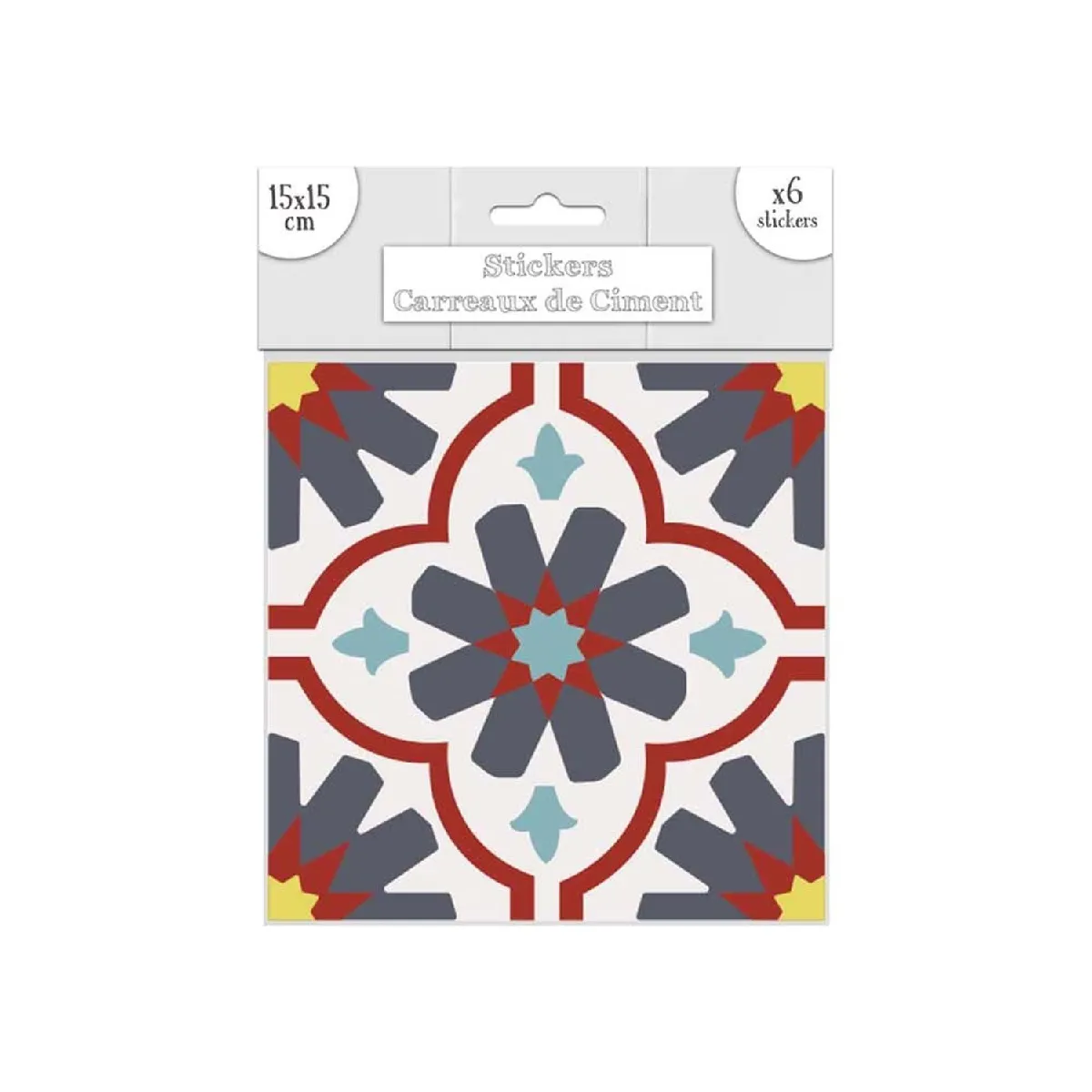 Sudtrading Stickers Bleu marine et Jaune 15x15 cm