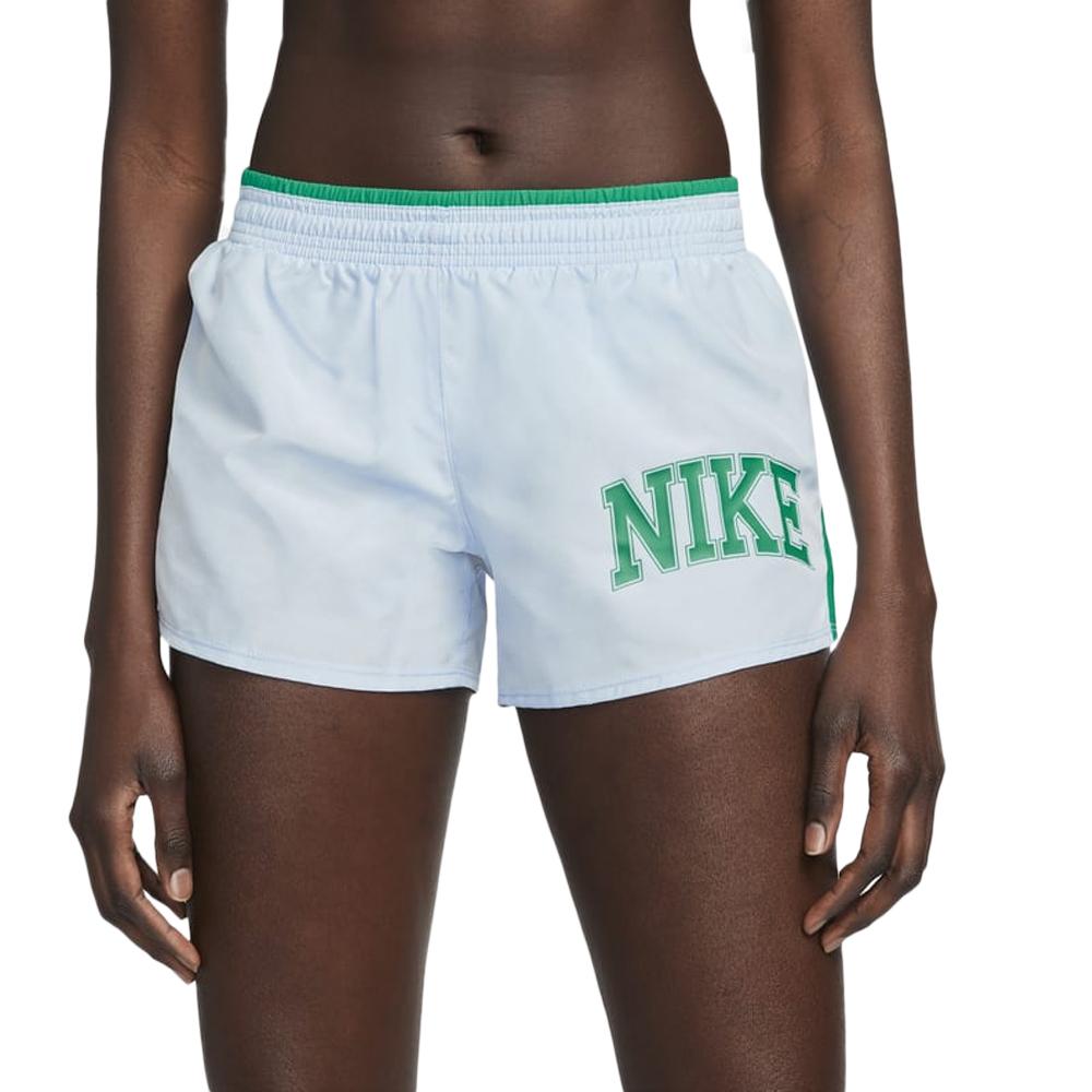 Nike Short de Sport Bleu/Vert Femme Nike Run