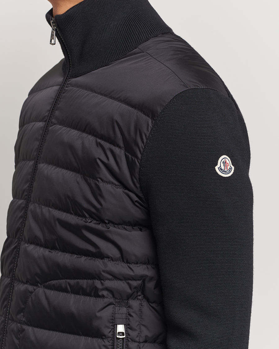 Moncler Hybrid Zip Cardigan Black