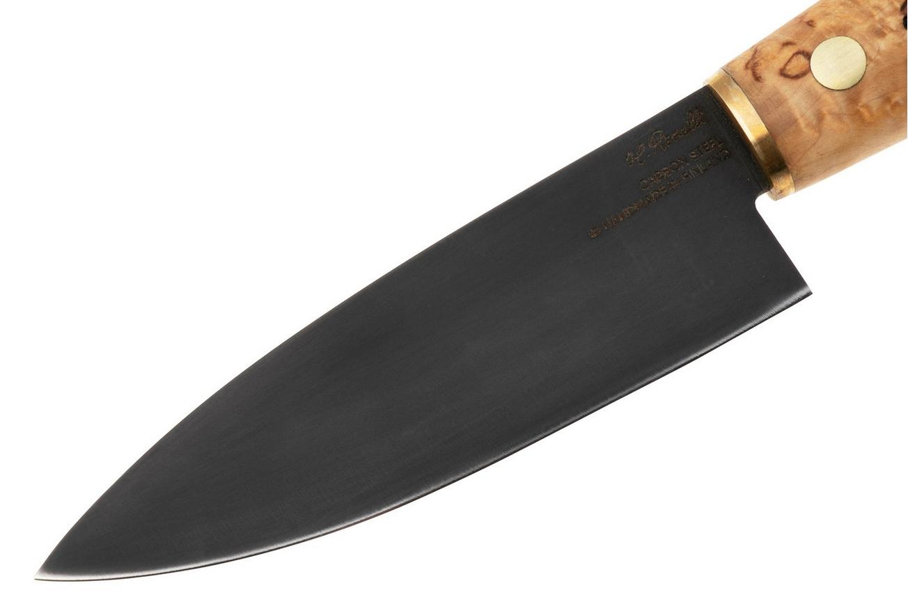 Roselli Allround Knife R750 Carbon Steel, Curly Birch, universeelmes, 12 cm