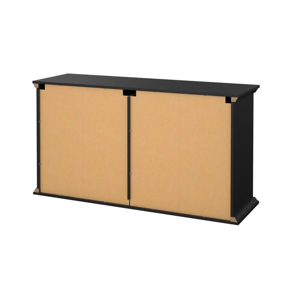 Hioshop North kommode 6 laden zwart mat