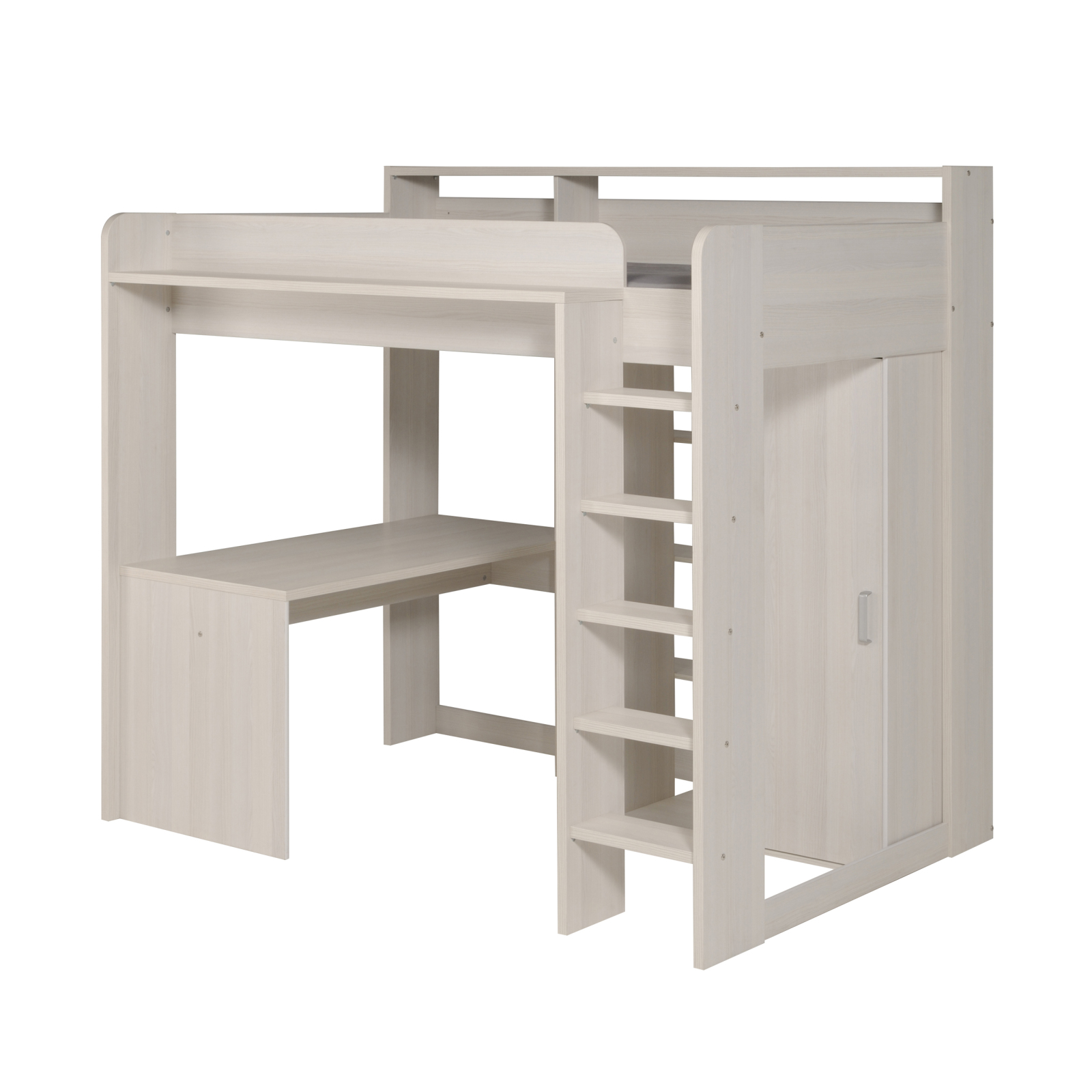 Hochbett HIGHER 1 - Esche Nordisch - 90x200 cm