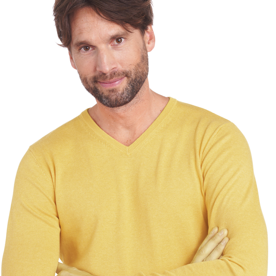 VanVaan Herren Pullover mit V-Ausschnitt gelb