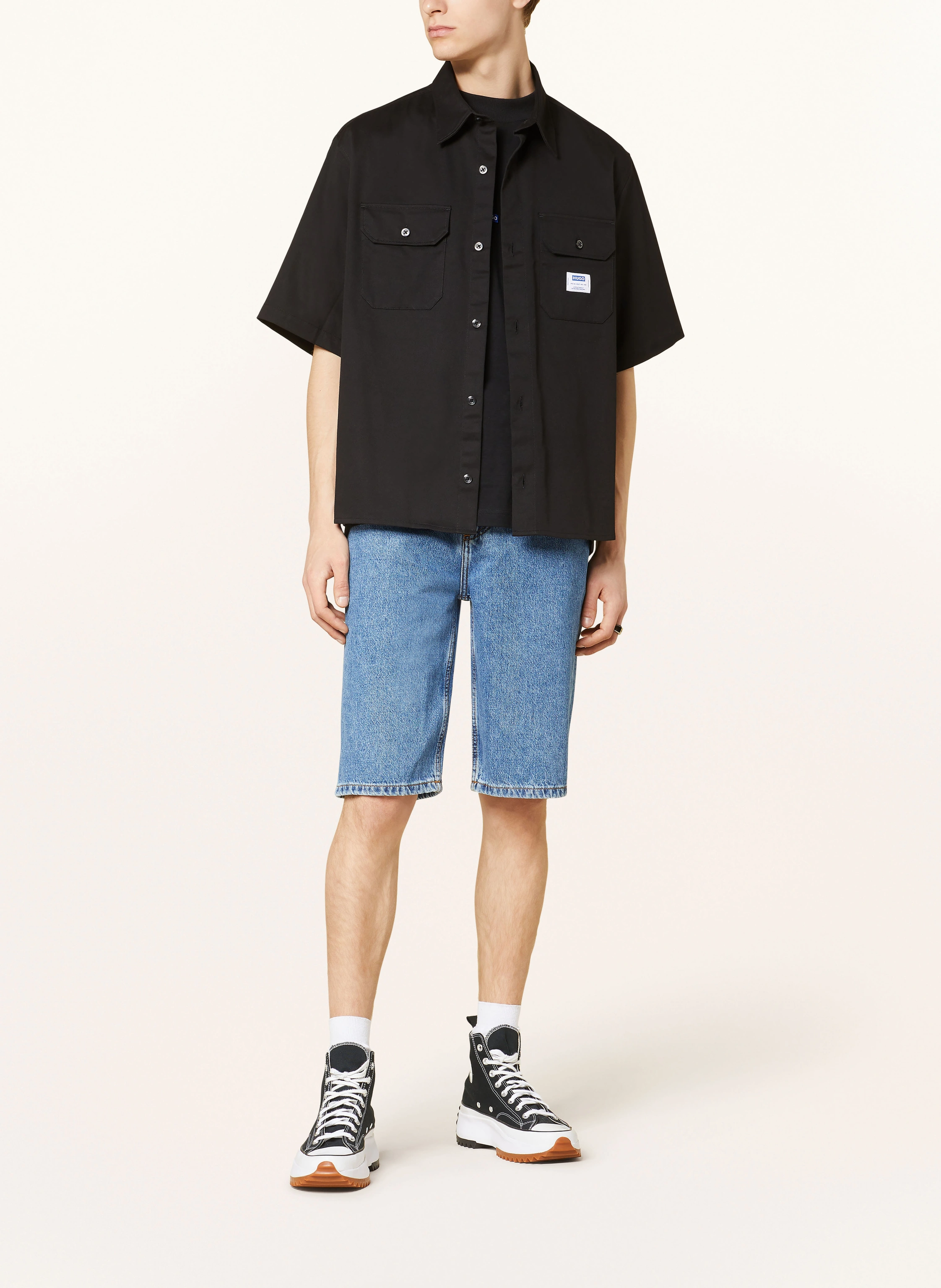 HUGO BLUE Kurzarm-Hemd EKYNO Comfort Fit