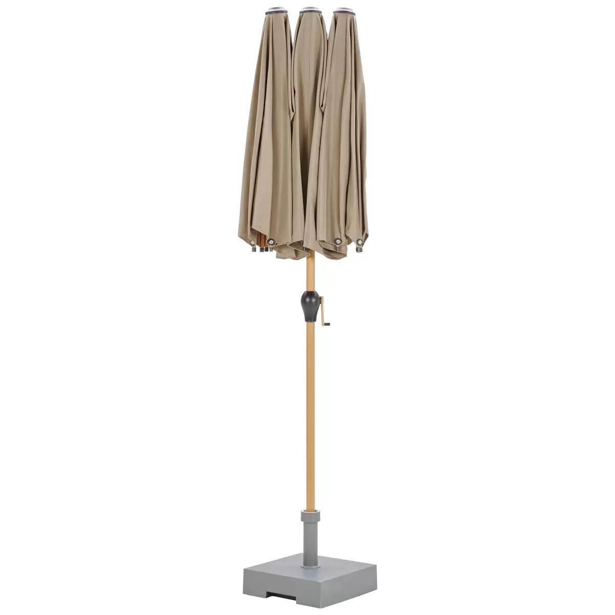 Beldano Doppelsonnenschirm Miami taupe,anthrazit