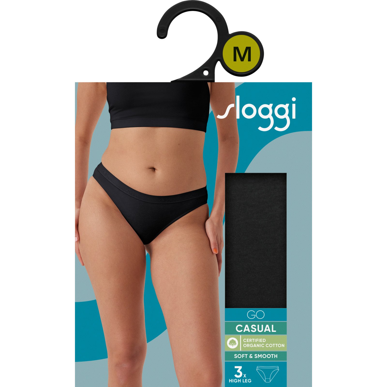 Sloggi Slip DA 3er Casual H,XXL, schwarz