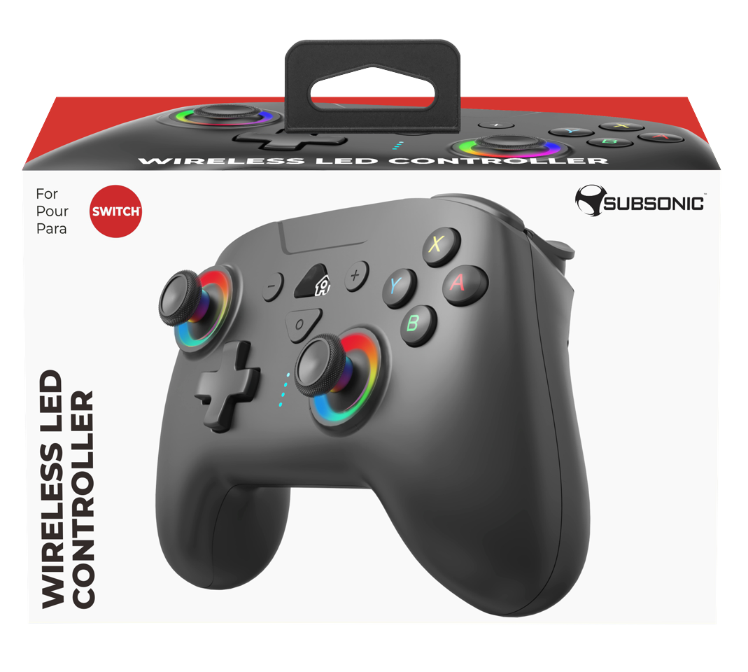 Subsonic Wireless Led Controller Black - Nintendo Switch