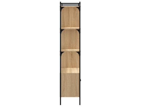 VIDAXL - Bibliothèque avec portes chêne sonoma 76,5x30x154,5 cm