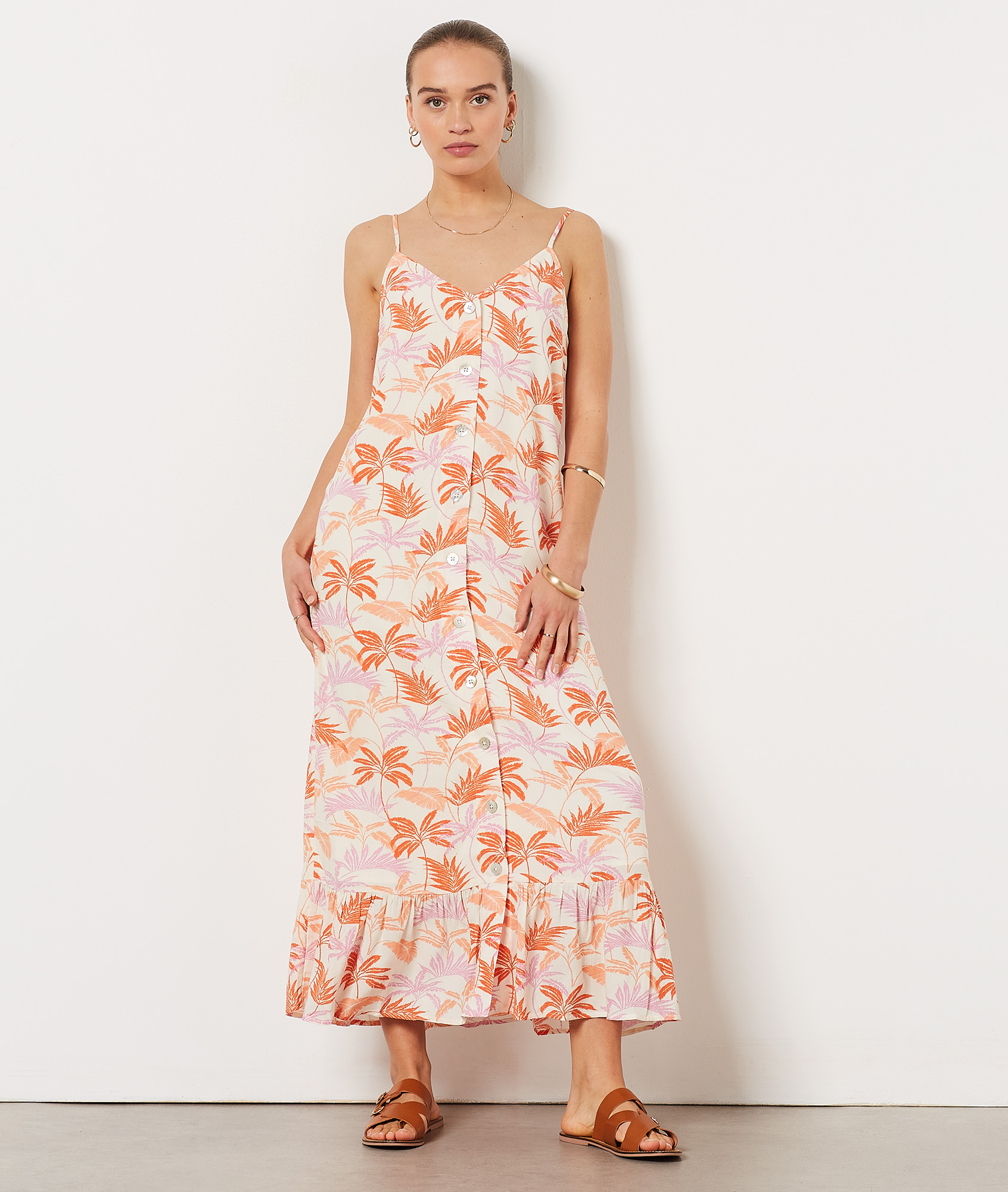 Robe longue imprimée