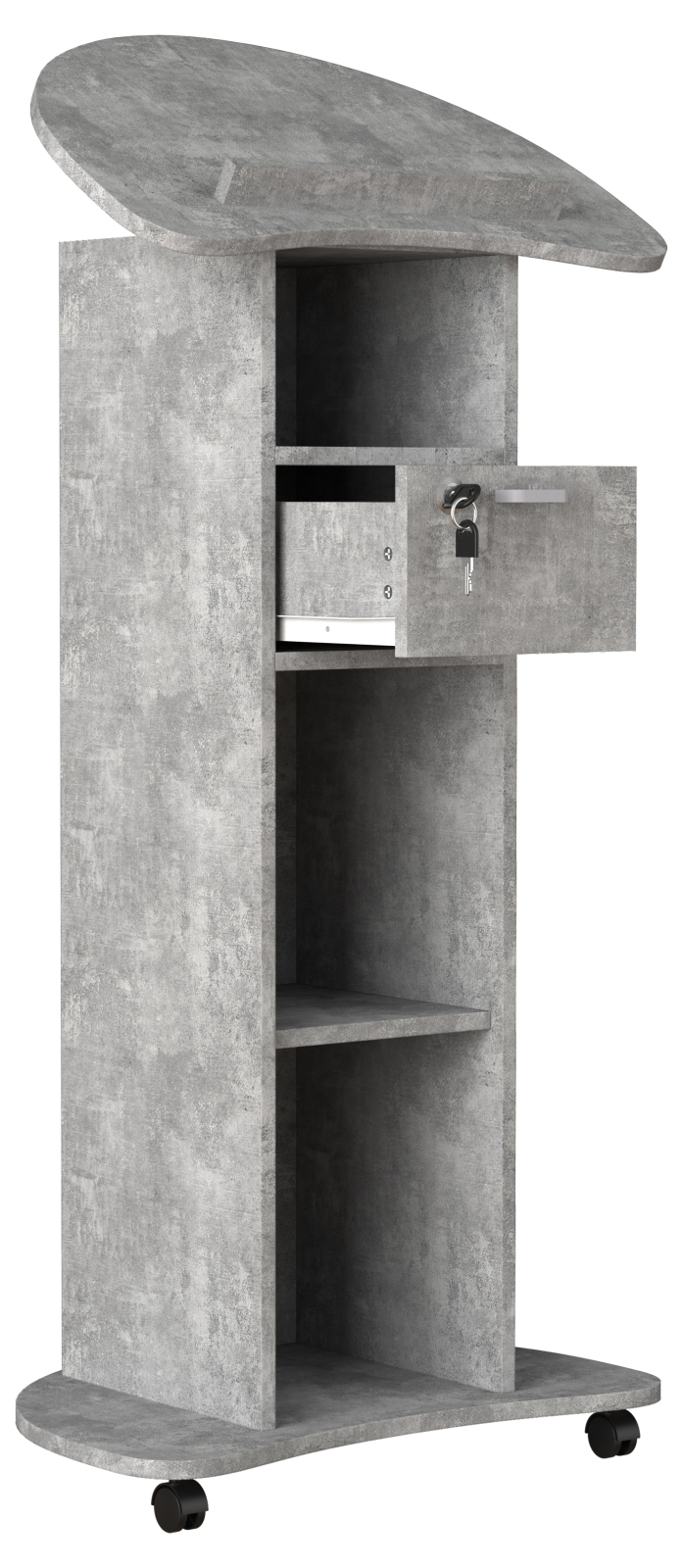 Stehpult REDOLA M - Beton - 110 cm hoch