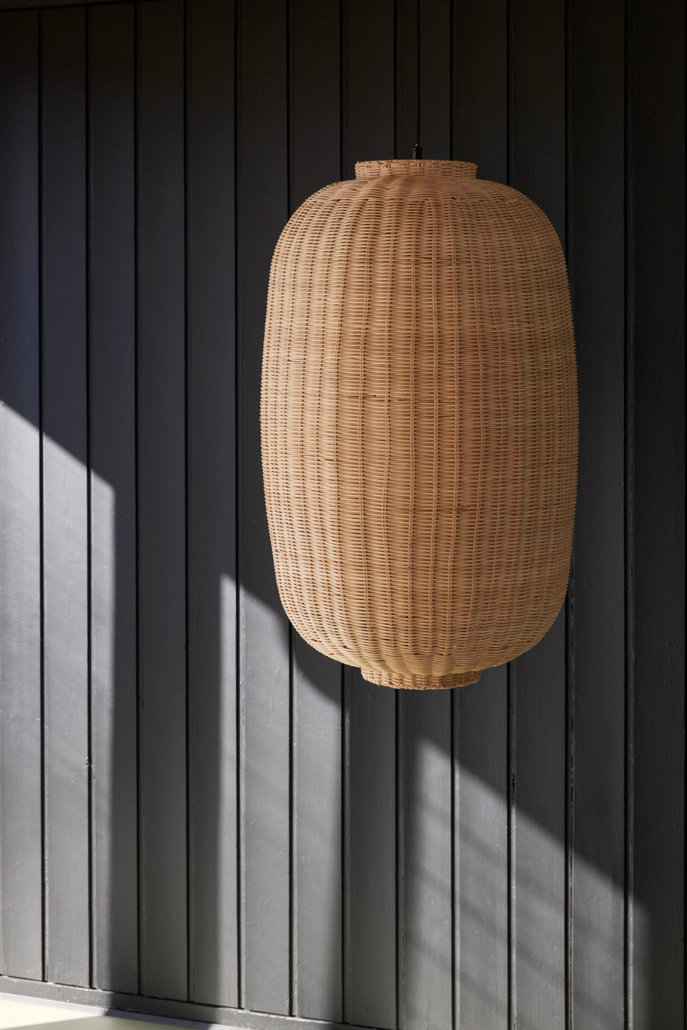 Hübsch  Chand loftslampe - sort/natur