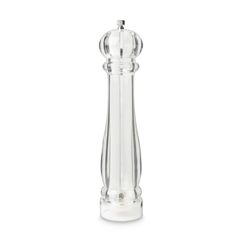 Peper en zoutmolen - transparant - 31 cm