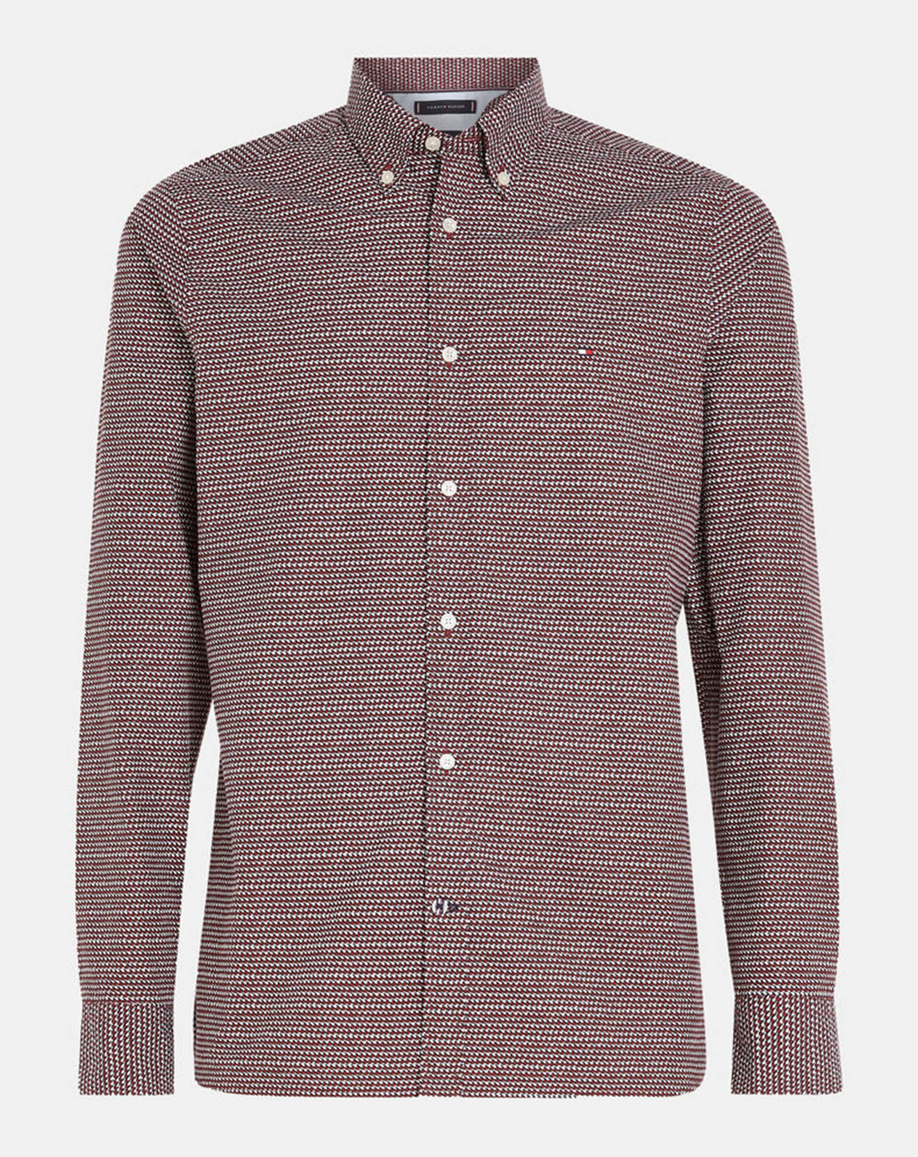 Tommy Hilfiger Chemise cintrée retro imprimé rouge