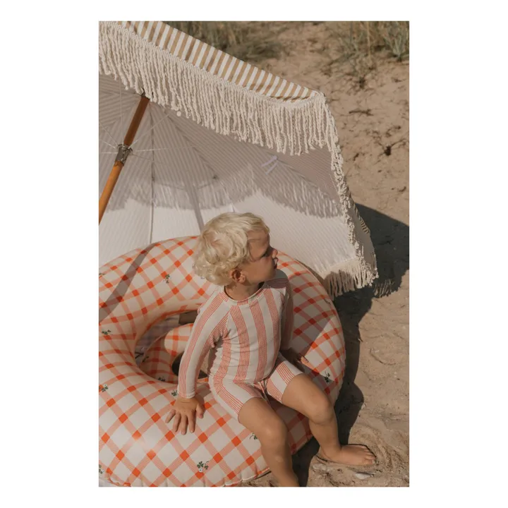 garbo&friends Bouée gonflable Gingham Sorrel | Rouge