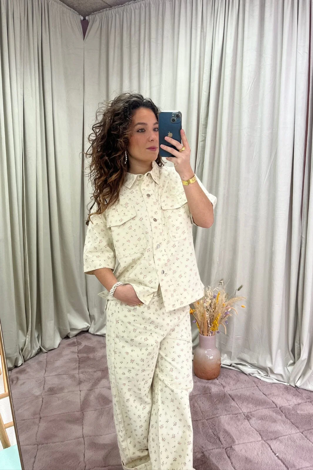 Neo Noir Semba Floral Denim Pants 165228