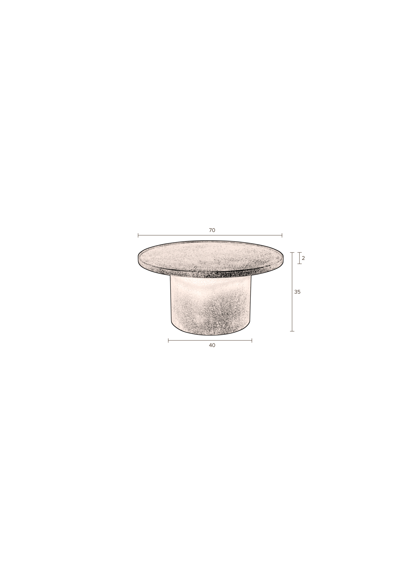 Salontafel Winston rond