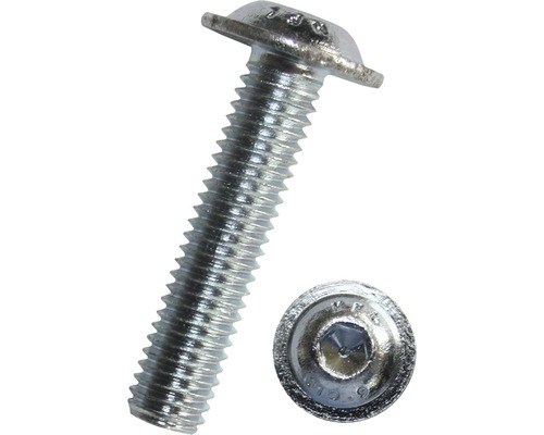 Pankopschroef met binnenzeskant ISO 7380-2 M8x45 mm, verzinkt en getemperd, 200 stuks