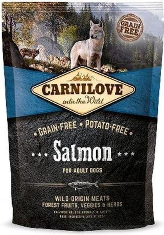 Carnilove Adult granenvrij hondenvoer Zalm 12kg met 70% vis!