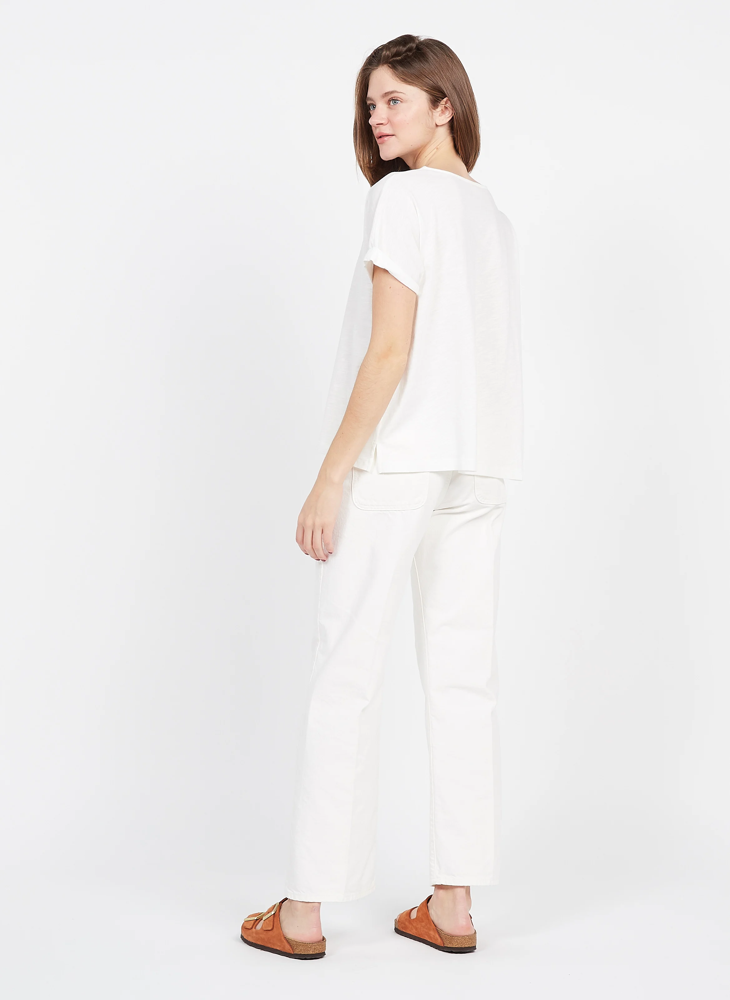 MOON - Jean droit en coton | Blanc