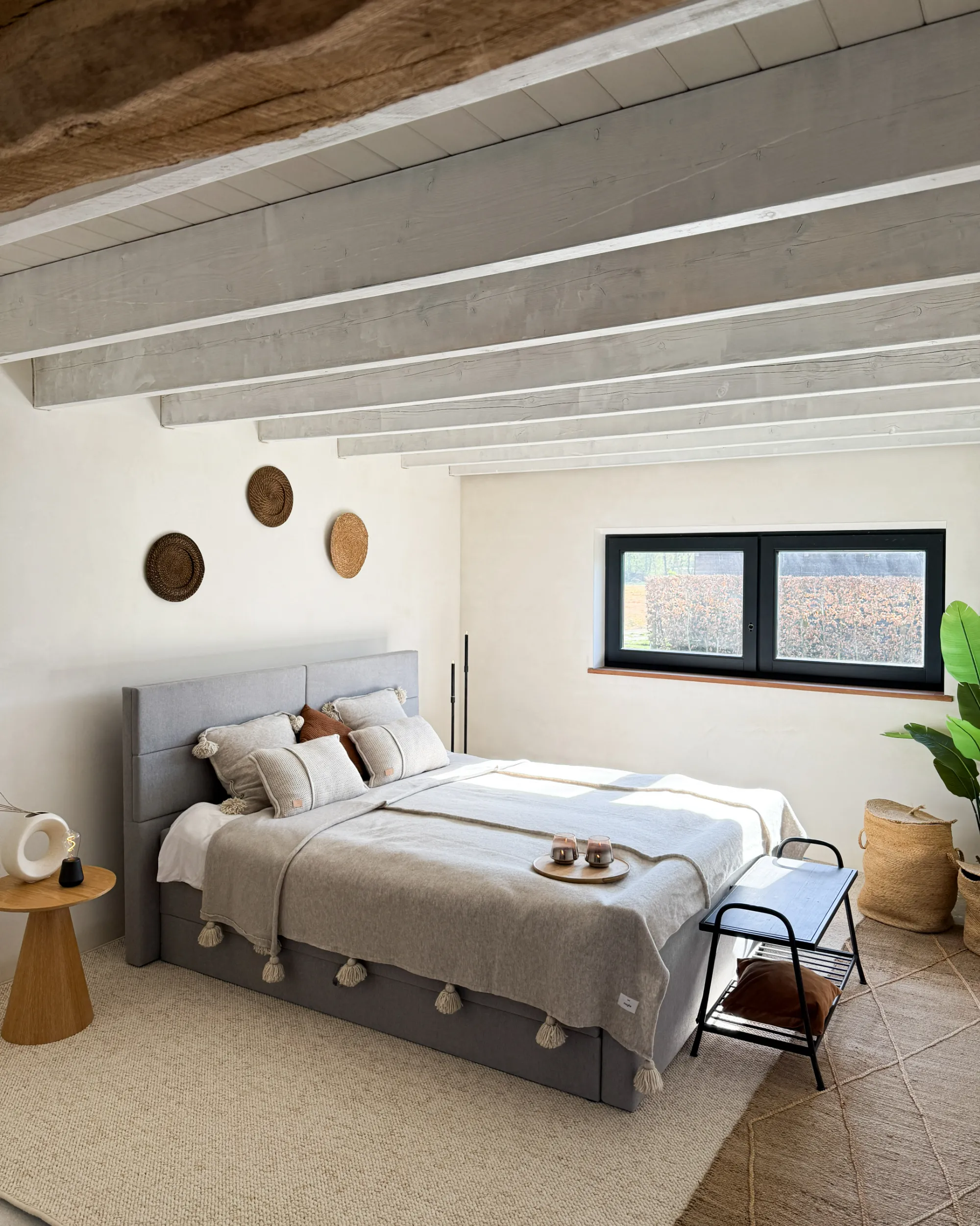 Boxspring met opbergruimte Stof ARISTOCRAT 160 x 200 cm Lichtgrijs