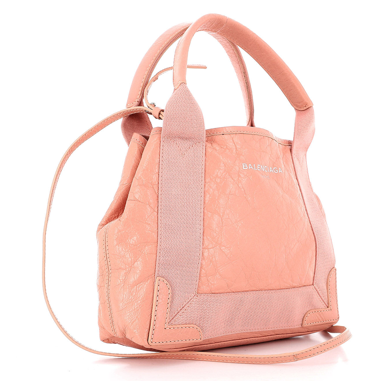 Balenciaga Sac Cabas Navy en Cuir rose Etat: Très bon état - Longueur 24 cm