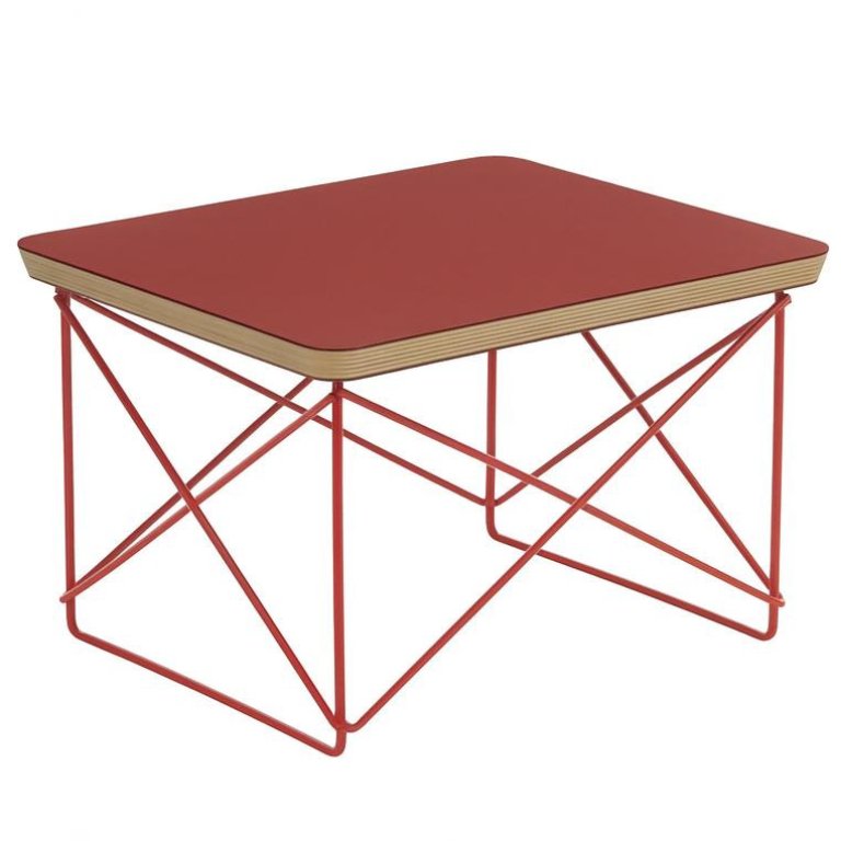 Vitra Occasional LTR salontafel multicolour rood onderstel linoleum Dark Brick