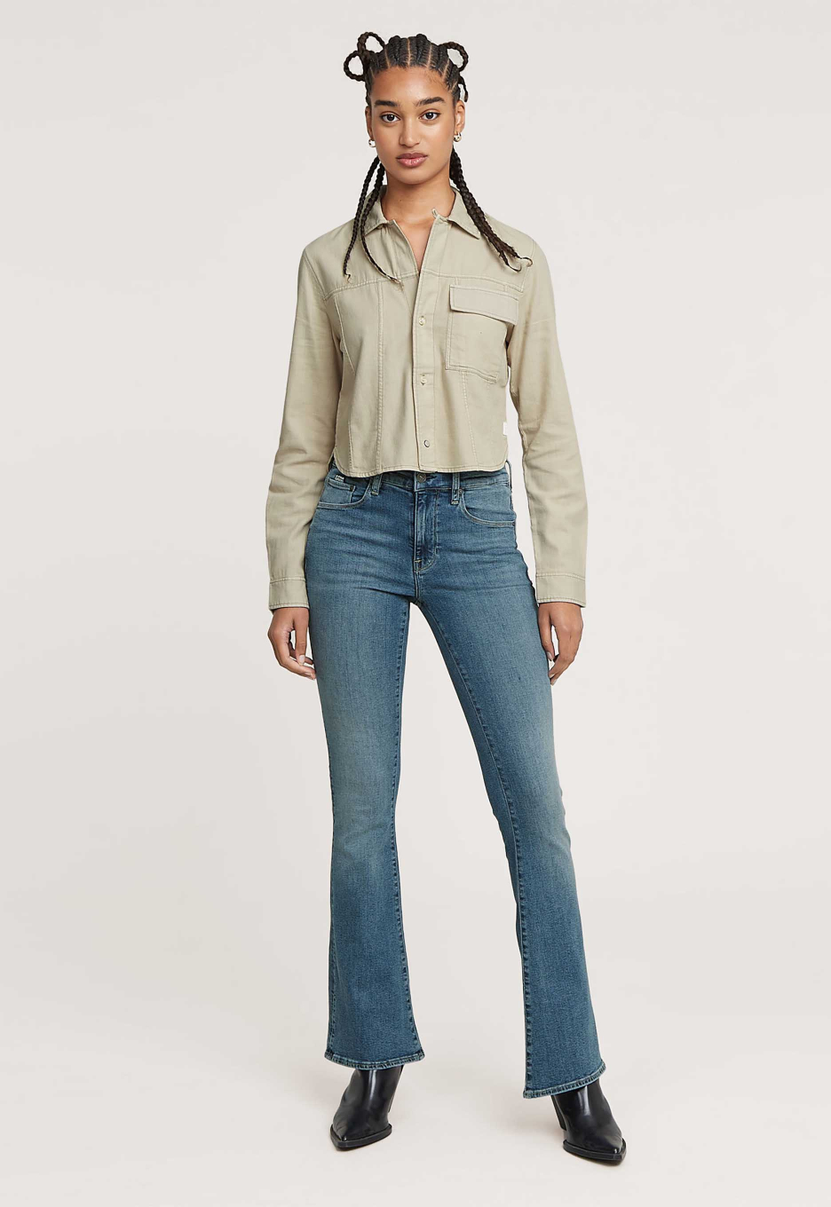 G-Star 3301 Mid Waist Flared Jeans