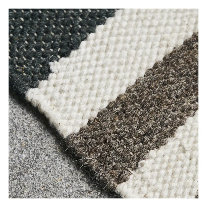 House Doctor Tapis Cros en laine et coton | Vert kaki