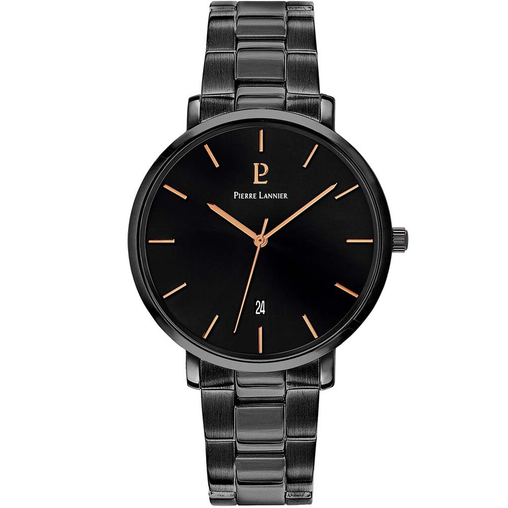 Montre Lannier Collection Echo Acier Noir