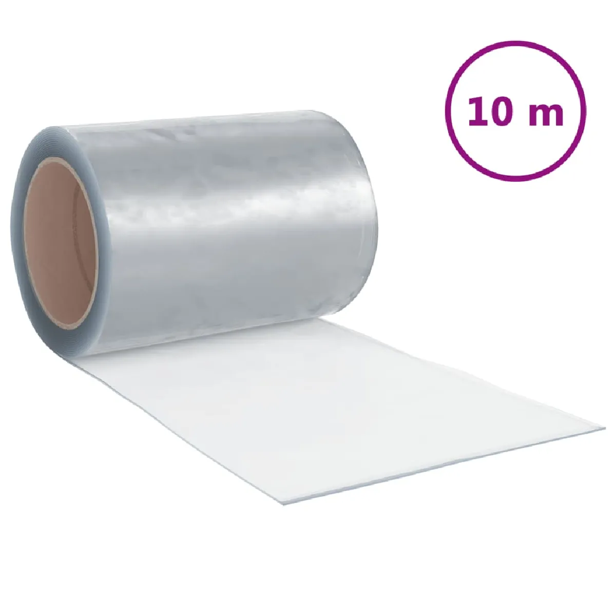 vidaXL Rideau de porte transparent PVC 10m