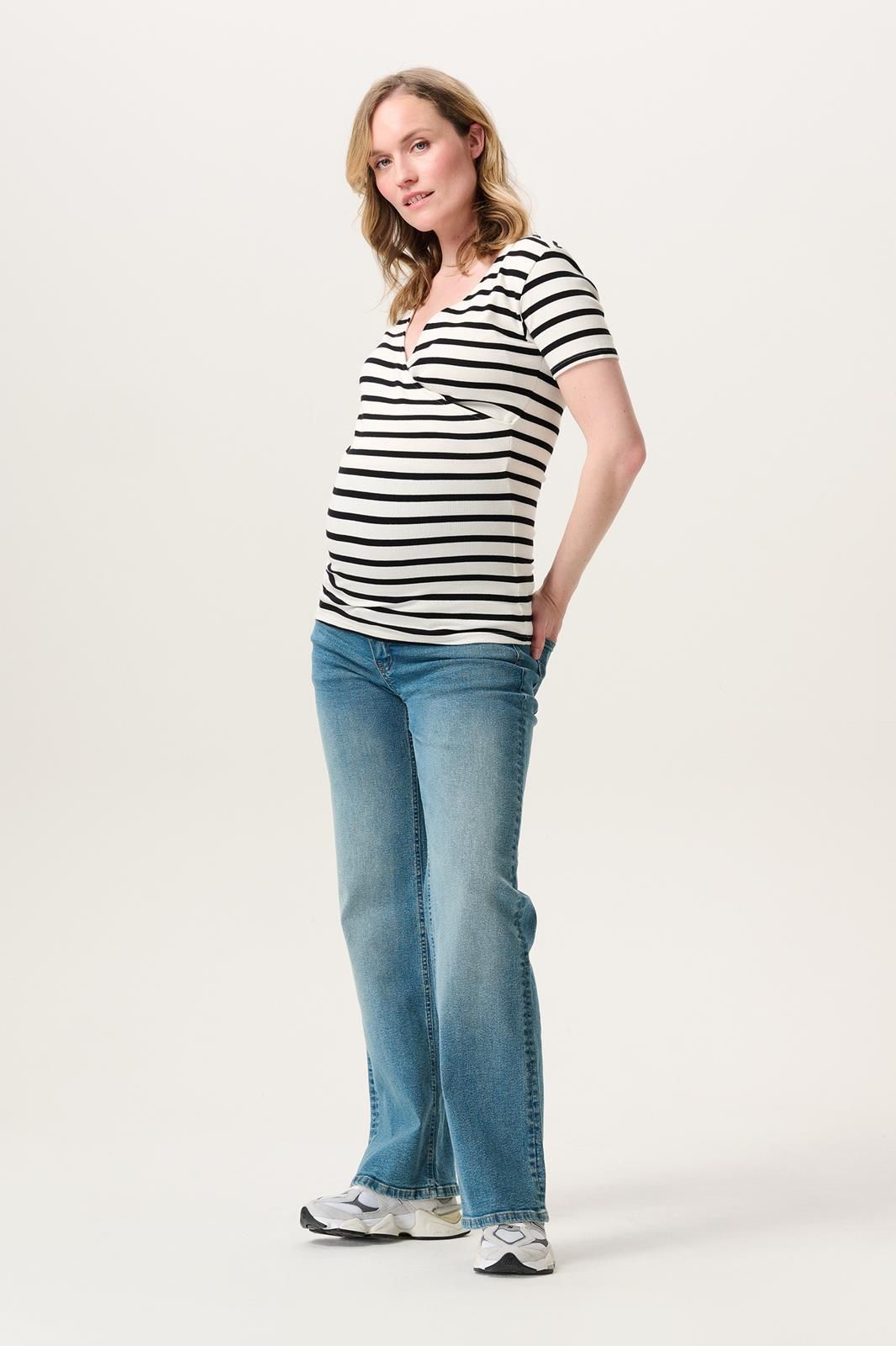 Noppies Maternity Voedingstop Sanson - Cream Stripe