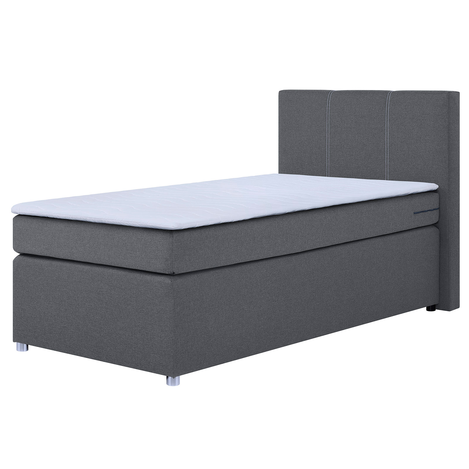 Boxspringbett - silver - H3 - Bonell-Federkern - 90x200 cm