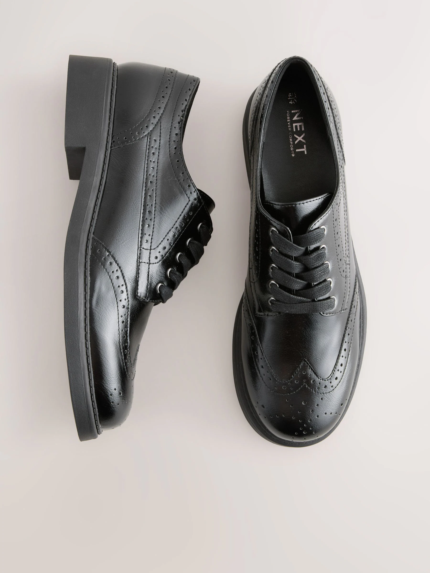 Zwart - Forever Comfort® Chunky Brogue Lace Up Shoes