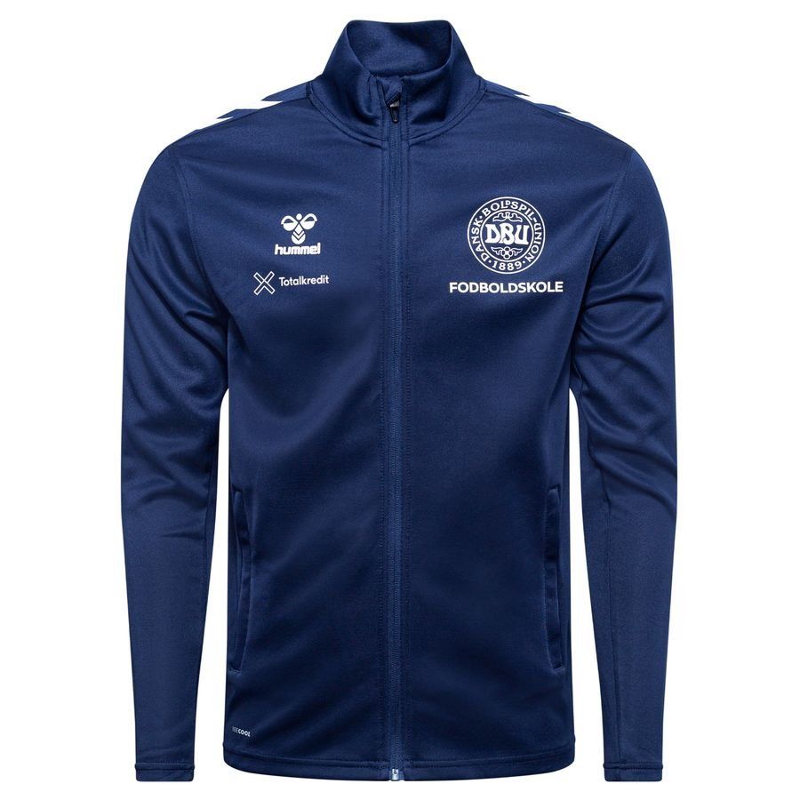 Hummel DBU Fodboldskole Entraîneur Poly Full Zip Sweat - Bleu Marine